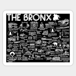 The Bronx Map Sticker